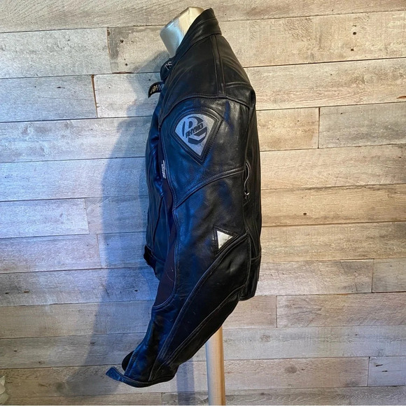 Vintage‎ Rhyno men’s  leather armoured motorcycle jacket in size 44 - Picture 2 of 16
